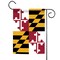 Toland Home Garden White and Yellow Maryland State Outdoor Garden Flag 18" x 12.5"